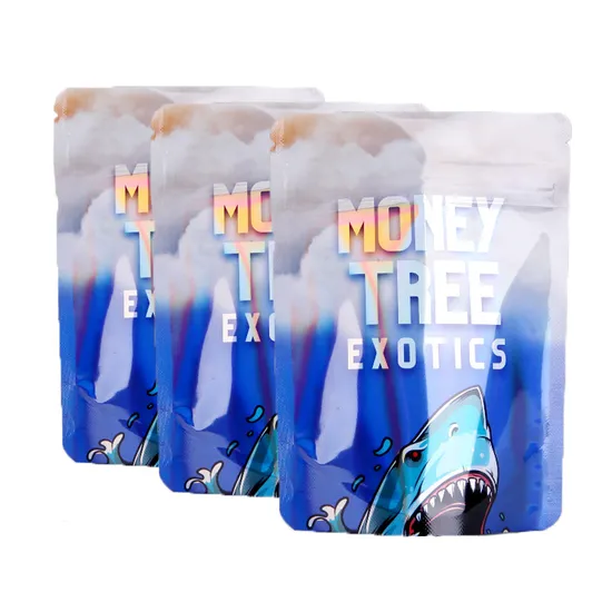 Wholesale Custom Printed Soft Touch Child Resistant Smell Proof Resealable Ziplock 3.5g Candy Gummies Holographic Mylar Bags