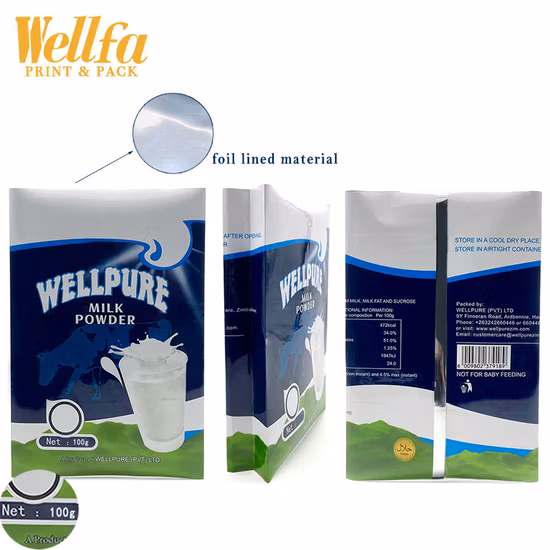 Custom Printed 100g 500g 1kg Resealable Coffee Milk Powder Packaging Plastic Pouch Mylar Packing Sachet Whey Protein Bags