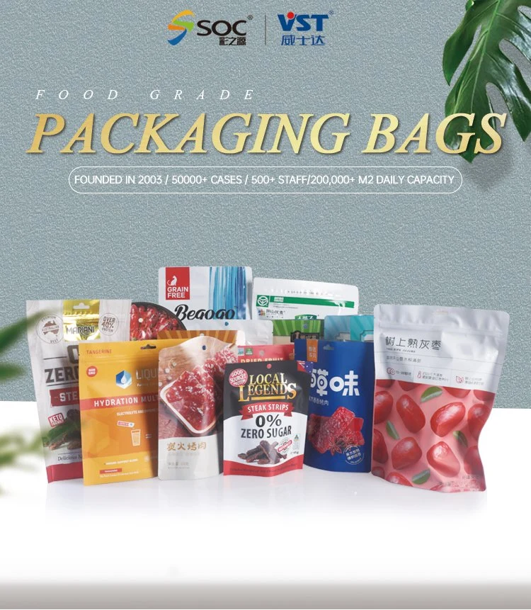 Leakproof Freezer Standing Food Storage Bags PEVA Reusable Zip Lock Bags for Food Packaging PEVA Storage Bag