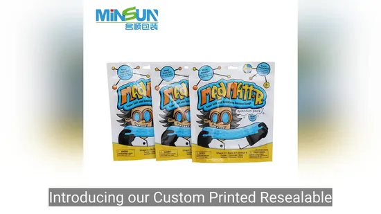 Custom Printed Resealable Packaging Bag Foil Laminated Mylar Zipper Bags for Snacks