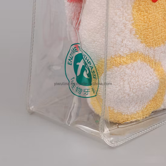 Transparente, durchsichtige, wasserdichte PVC-Make-up-Reise-Kulturbeutel-Kosmetiktasche mit Knopfgriff