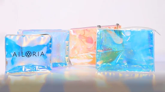 Großhandel Kunststoff PVC Trasparent Tragetasche Frauen holographische Handtasche