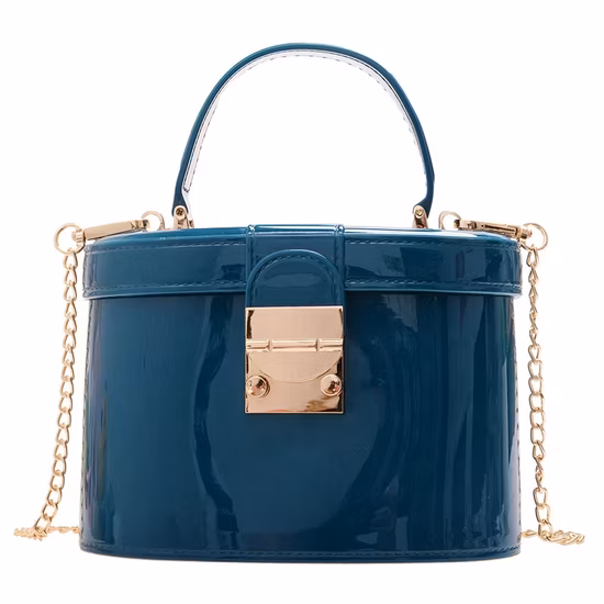 Neue Mode Trendy Hot Zylinder Form PVC Zipfel Mini Taschen Frauen Handtaschen Damen