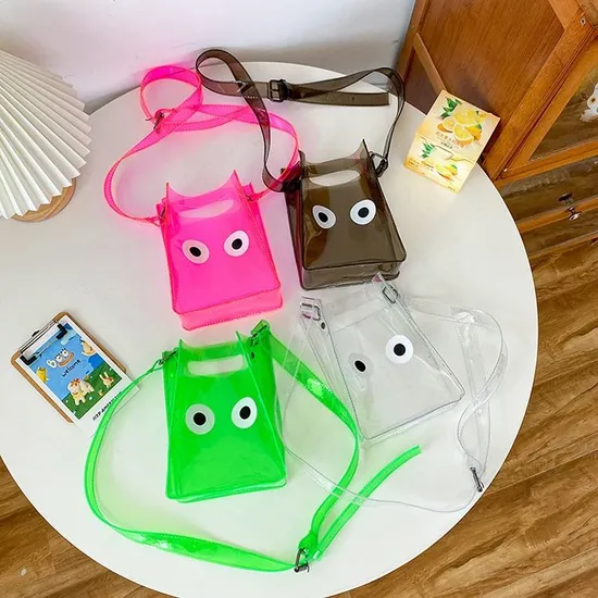 Kundenspezifische PVC-Frauen-Schulter-wasserdichte Handtasche für Reise-Mode-transparente Umhängetaschen