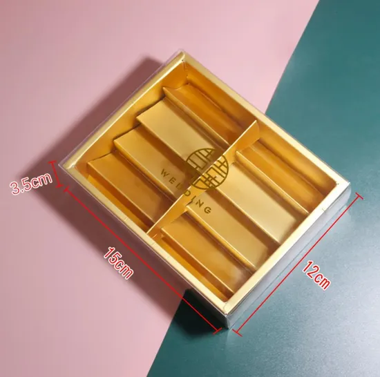 Kundenspezifische Verpackungspapierschachtel aus Pappe, Macron-Kuchen, Bäckerei, Nüsse, Süßigkeiten, Schokoladenschachtel mit transparentem PVC-Fenster