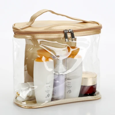 Heißer Verkauf PVC Spritzwassergeschützte Reise-Make-up-Kulturbeutel Transparente Make-up-Tasche Kosmetiktasche