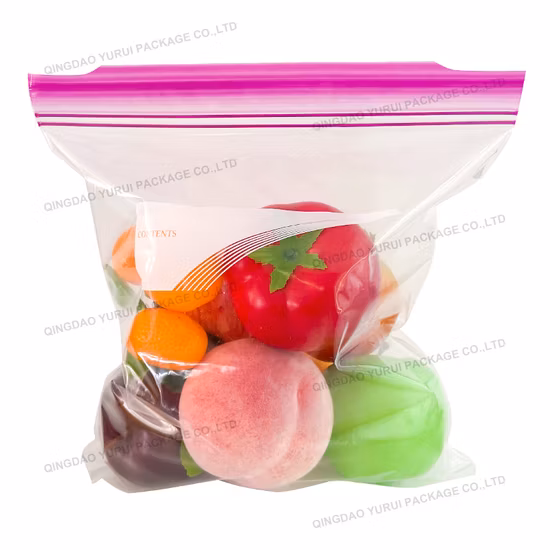 Amazon-Topseller, auslaufsicherer PEVA-Beutel mit doppeltem Reißverschluss, wiederverwendbare Lebensmittel-Aufbewahrungsbeutel mit Druckverschluss